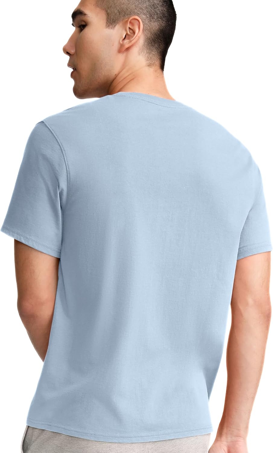 image:imageChampion Mens Classic Short Sleeve TShirt Standard Fit Midweight 100 Cotton Available in Regular and Big amp TallSpring Sky Blue