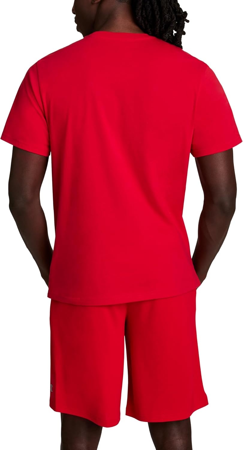 image:imageChampion Mens Classic Short Sleeve TShirt Standard Fit Midweight 100 Cotton Available in Regular and Big amp TallTango Red