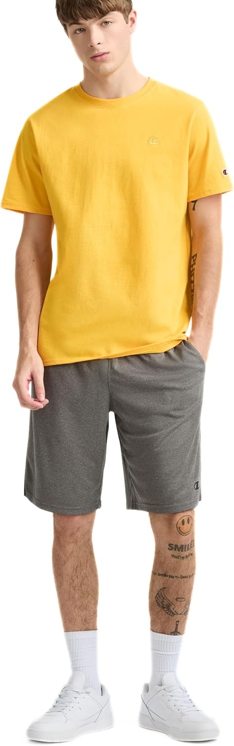 image:imageChampion Mens Classic Short Sleeve TShirt Standard Fit Midweight 100 Cotton Available in Regular and Big amp TallTeam Gold