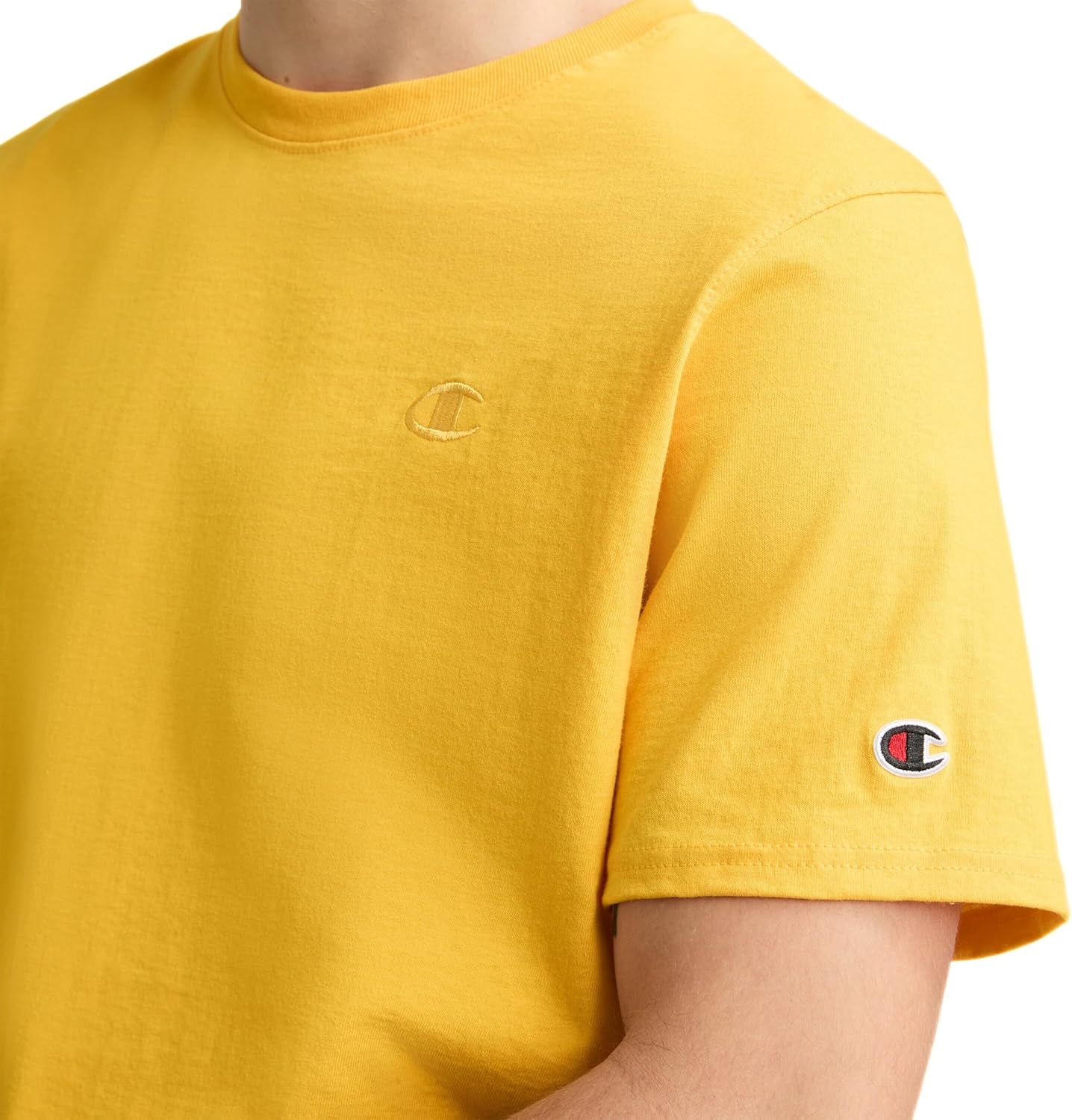 image:imageChampion Mens Classic Short Sleeve TShirt Standard Fit Midweight 100 Cotton Available in Regular and Big amp TallTeam Gold