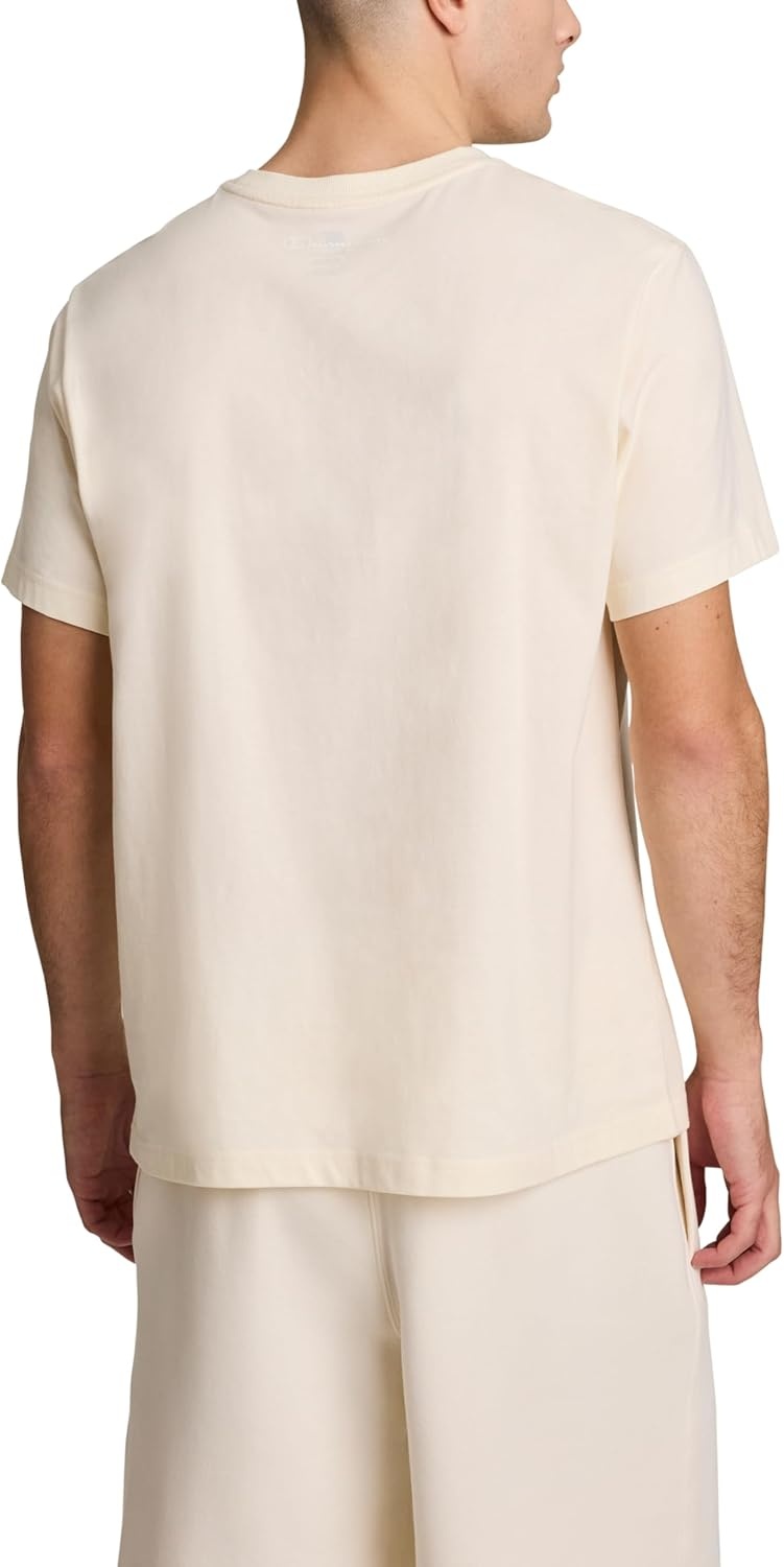 image:imageChampion Mens Classic Short Sleeve TShirt Standard Fit Midweight 100 Cotton Available in Regular and Big amp TallUnbleached Cotton