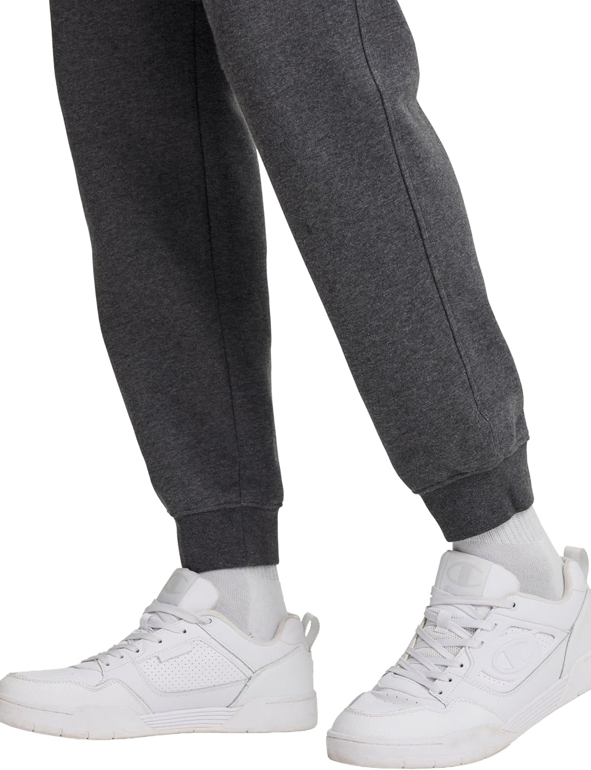 image:imageChampion Mens Fleece Joggers Sweatpants Standard Fit Midweight Fleece Available in Regular and Big amp TallGranite Heather C Patch Logo
