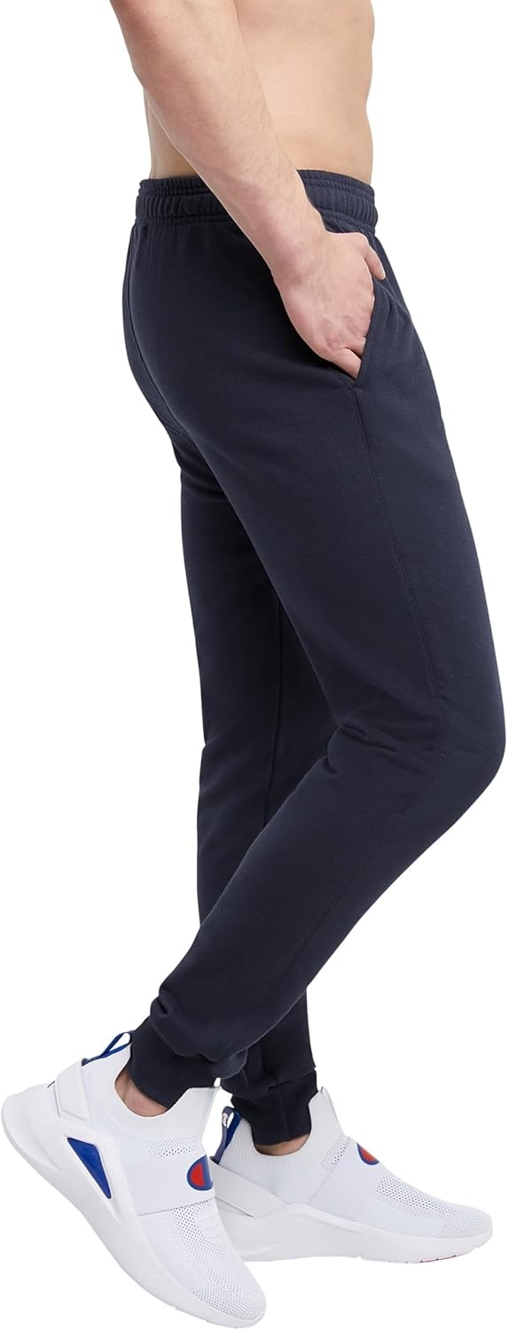 image:imageChampion Mens Fleece Joggers Sweatpants Standard Fit Midweight Fleece Available in Regular and Big amp TallNavy C Patch Logo