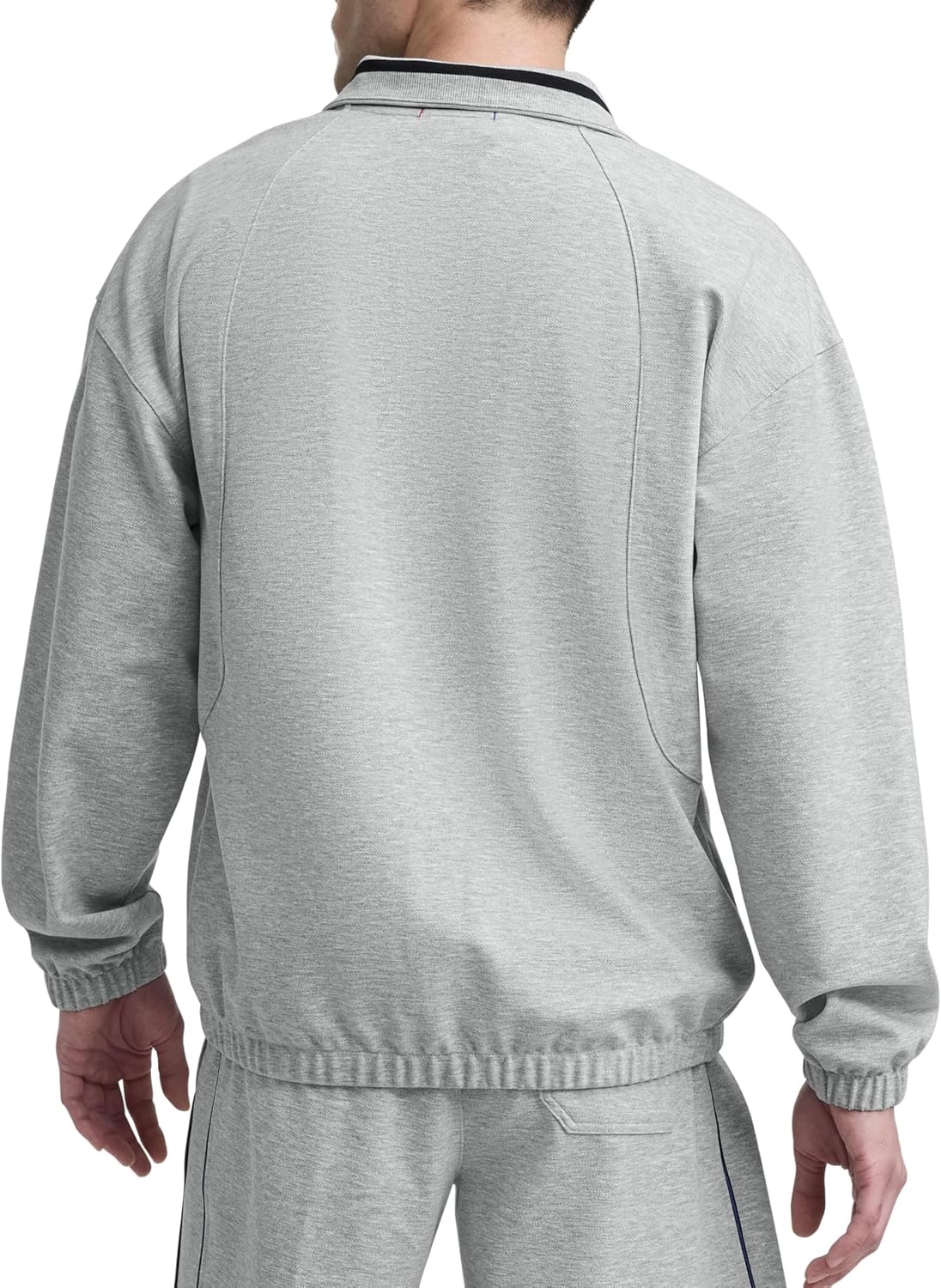 image:imageChampion Mens Gameday Fullzip Mock Neck Track Jacket Standard Fit Polyester BlendOxford Gray Heather