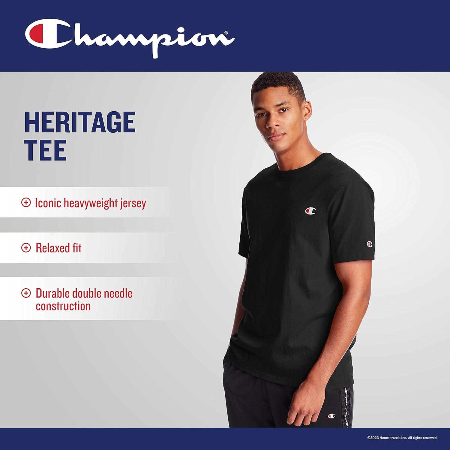 image:imageChampion Mens Heritage Short Sleeve Tee Mens TShirts Vintage Shirts Mens Tee Shirts GraphicsCranberry Tart Left Chest C