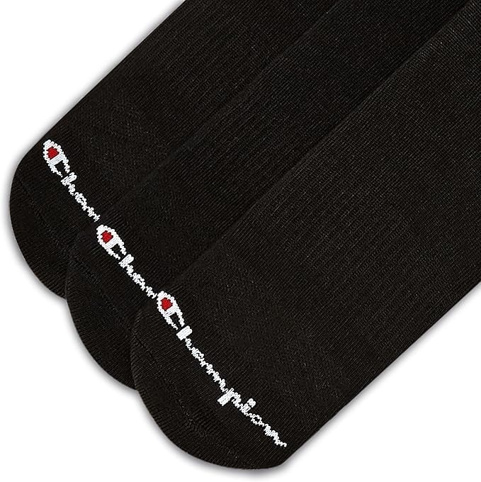 image:imageChampion Mens High Quarter Socks 6pack Moisturewicking Athletic Socks With Cushioning amp Arch Support Size 612Black
