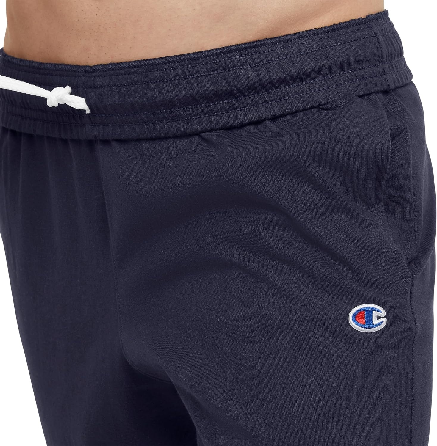 image:imageChampion Mens Joggers Everyday Cotton Lightweight Lounge Knit Pants for Men 31Navy C Logo