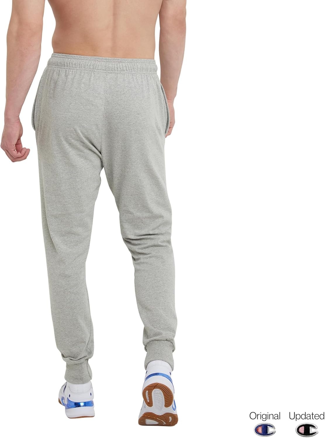 image:imageChampion Mens Joggers Everyday Cotton Lightweight Lounge Knit Pants for Men 31Oxford Gray C Logo