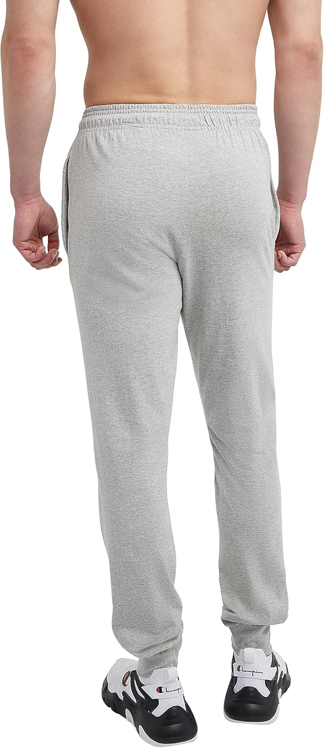 image:imageChampion Mens Joggers Everyday Cotton Lightweight Lounge Knit Pants for Men 31Oxford Gray Classic Script Logo