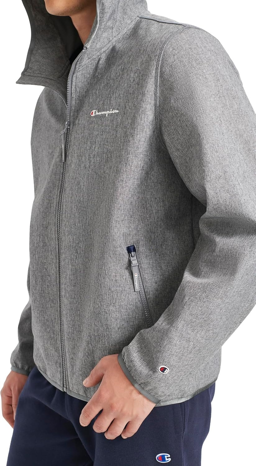 image:imageChampion Mens Lightweight Active Soft Shell Jacket With HoodHeather Grey
