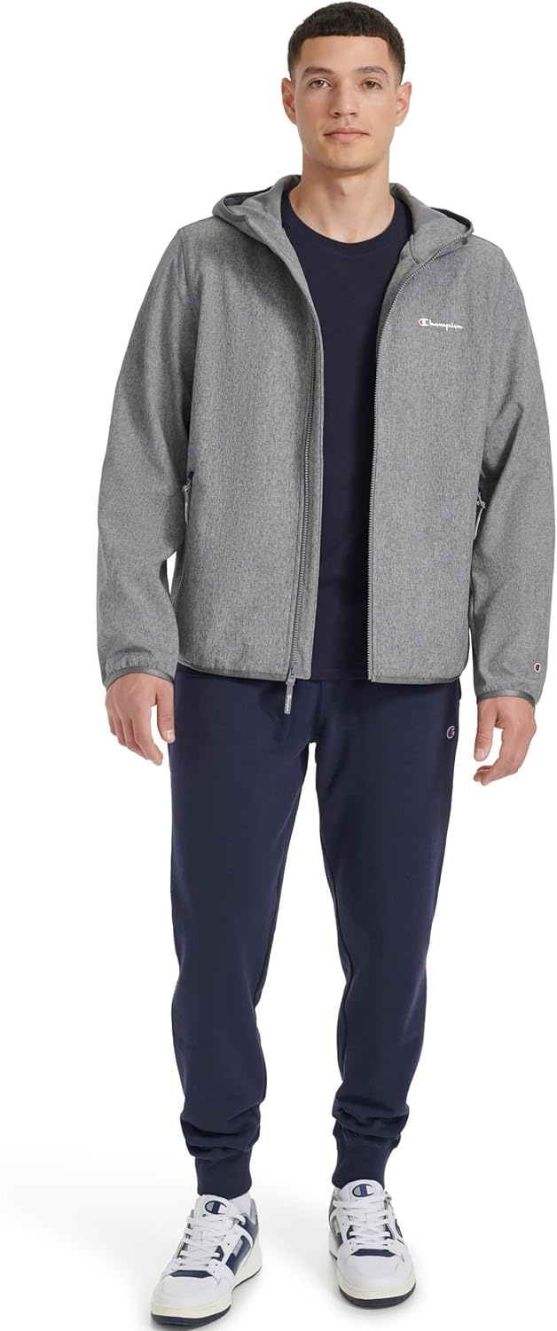 image:imageChampion Mens Lightweight Active Soft Shell Jacket With HoodHeather Grey