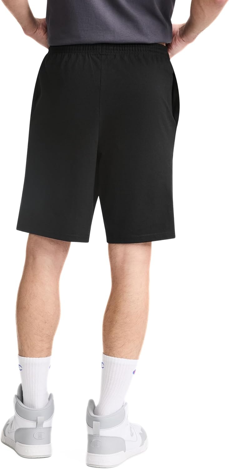 image:imageChampion Mens Lounge Shorts Standard Fit 9 Inch Inseam Lightweight 100 Cotton Available in Regular and Big amp TallBlack