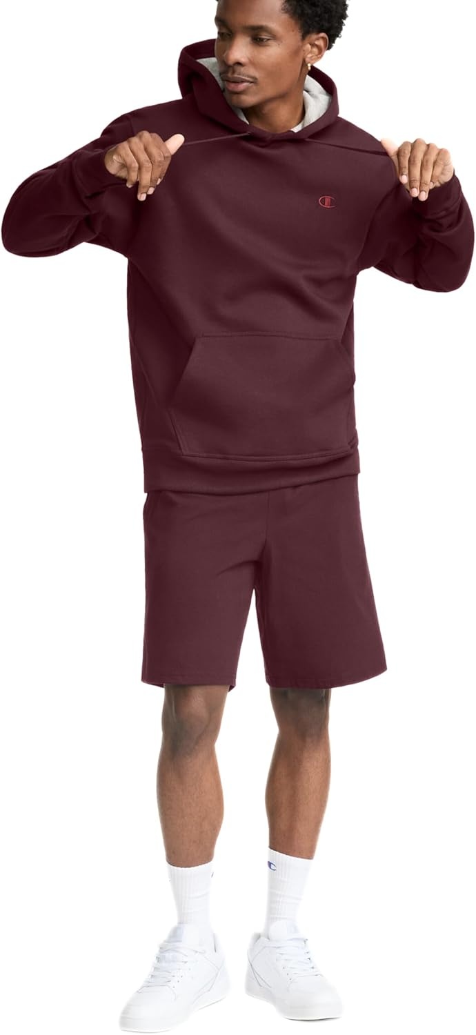 image:imageChampion Mens Lounge Shorts Standard Fit 9 Inch Inseam Lightweight 100 Cotton Available in Regular and Big amp TallMaroon