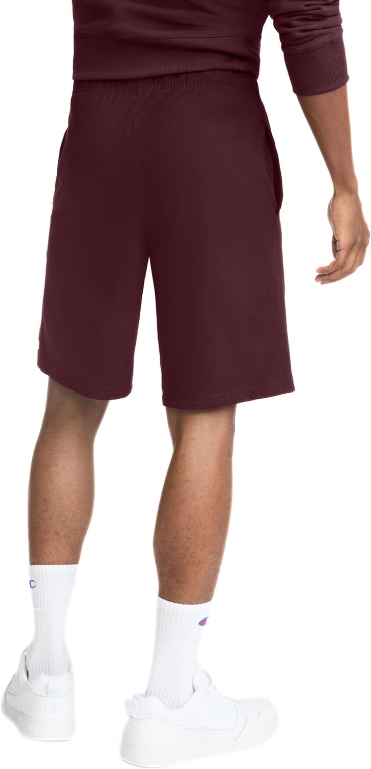 image:imageChampion Mens Lounge Shorts Standard Fit 9 Inch Inseam Lightweight 100 Cotton Available in Regular and Big amp TallMaroon