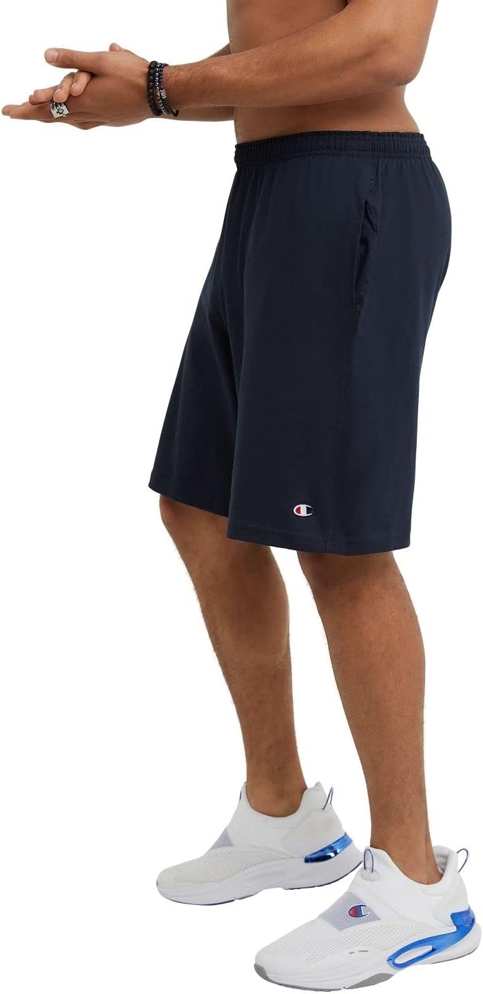 image:imageChampion Mens Lounge Shorts Standard Fit 9 Inch Inseam Lightweight 100 Cotton Available in Regular and Big amp TallNavy