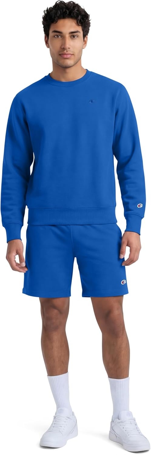 image:imageChampion Mens Lounge Shorts Standard Fit 9 Inch Inseam Lightweight 100 Cotton Available in Regular and Big amp TallNebulas Blue