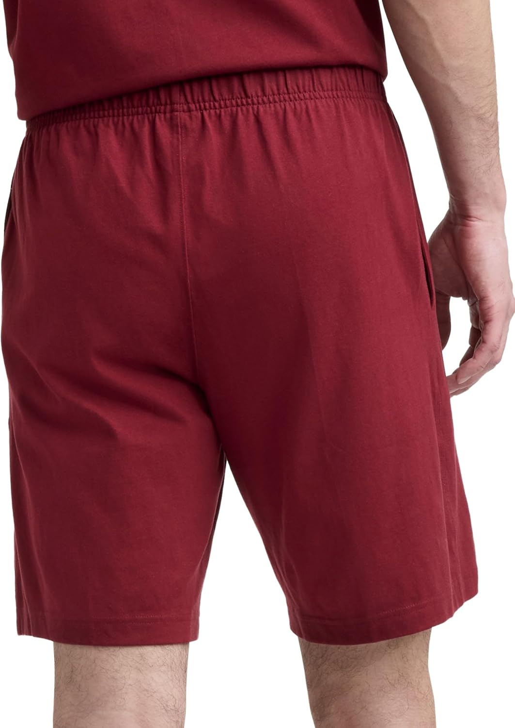 image:imageChampion Mens Lounge Shorts Standard Fit 9 Inch Inseam Lightweight 100 Cotton Available in Regular and Big amp TallPomegranate