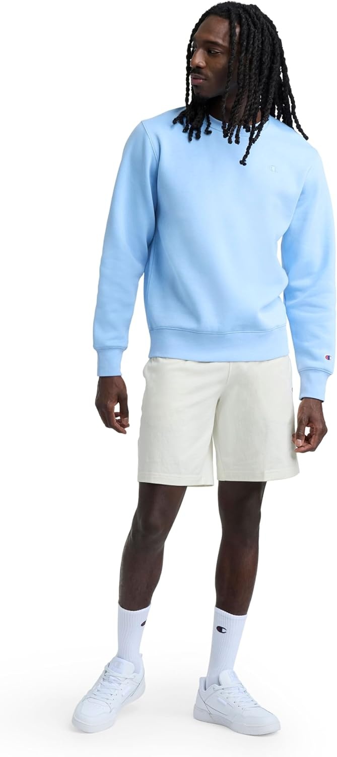 image:imageChampion Mens Lounge Shorts Standard Fit 9 Inch Inseam Lightweight 100 Cotton Available in Regular and Big amp TallUnbleached Cotton
