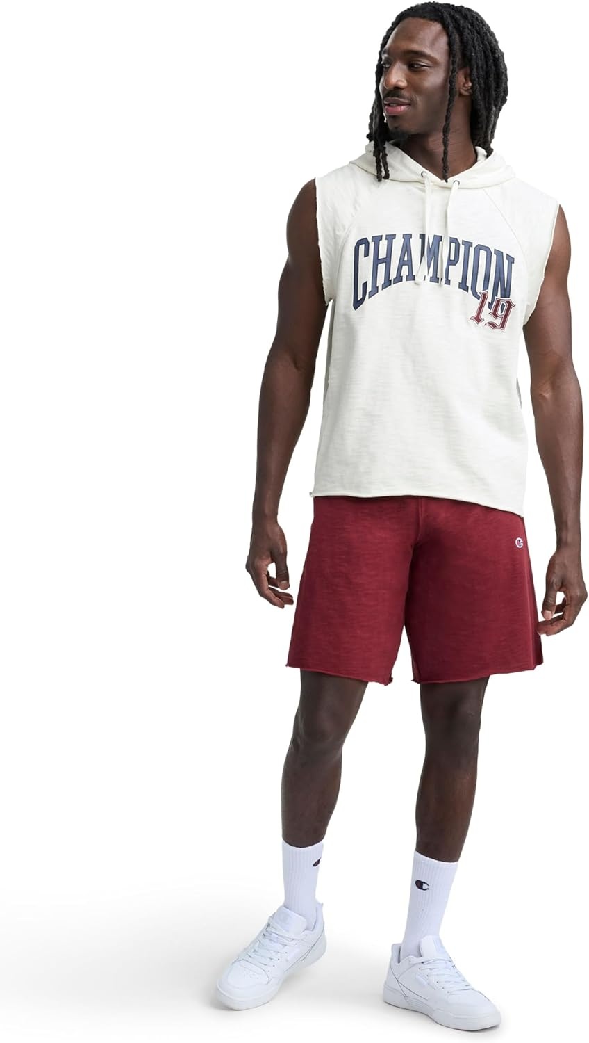image:imageChampion Mens Modern Retro 100 Washed Cotton 9 Shorts Standard FitPomegranate