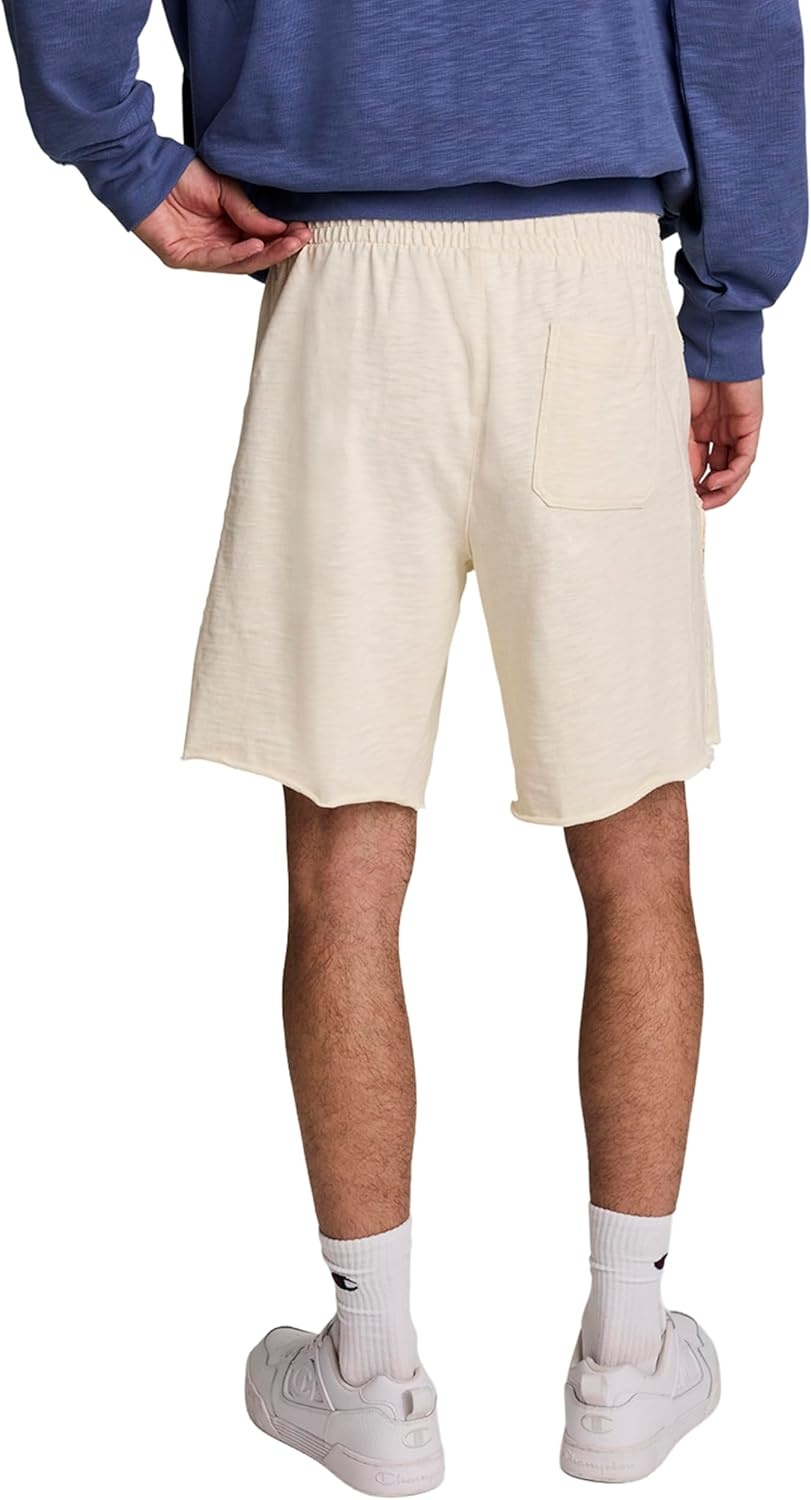 image:imageChampion Mens Modern Retro 100 Washed Cotton 9 Shorts Standard FitUnbleached Cotton