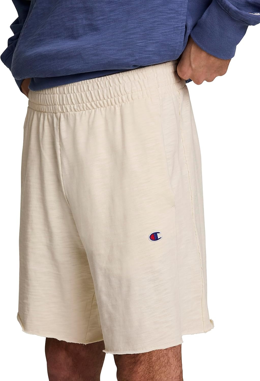 image:imageChampion Mens Modern Retro 100 Washed Cotton 9 Shorts Standard FitUnbleached Cotton