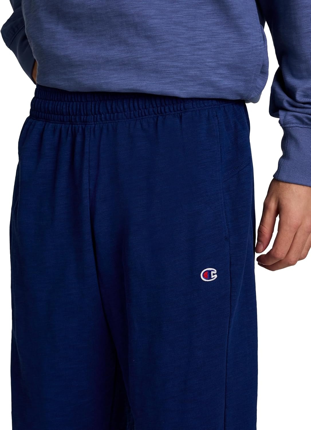 image:imageChampion Mens Modern Retro 100 Washed Cotton Pants Loose FitBlue Depths