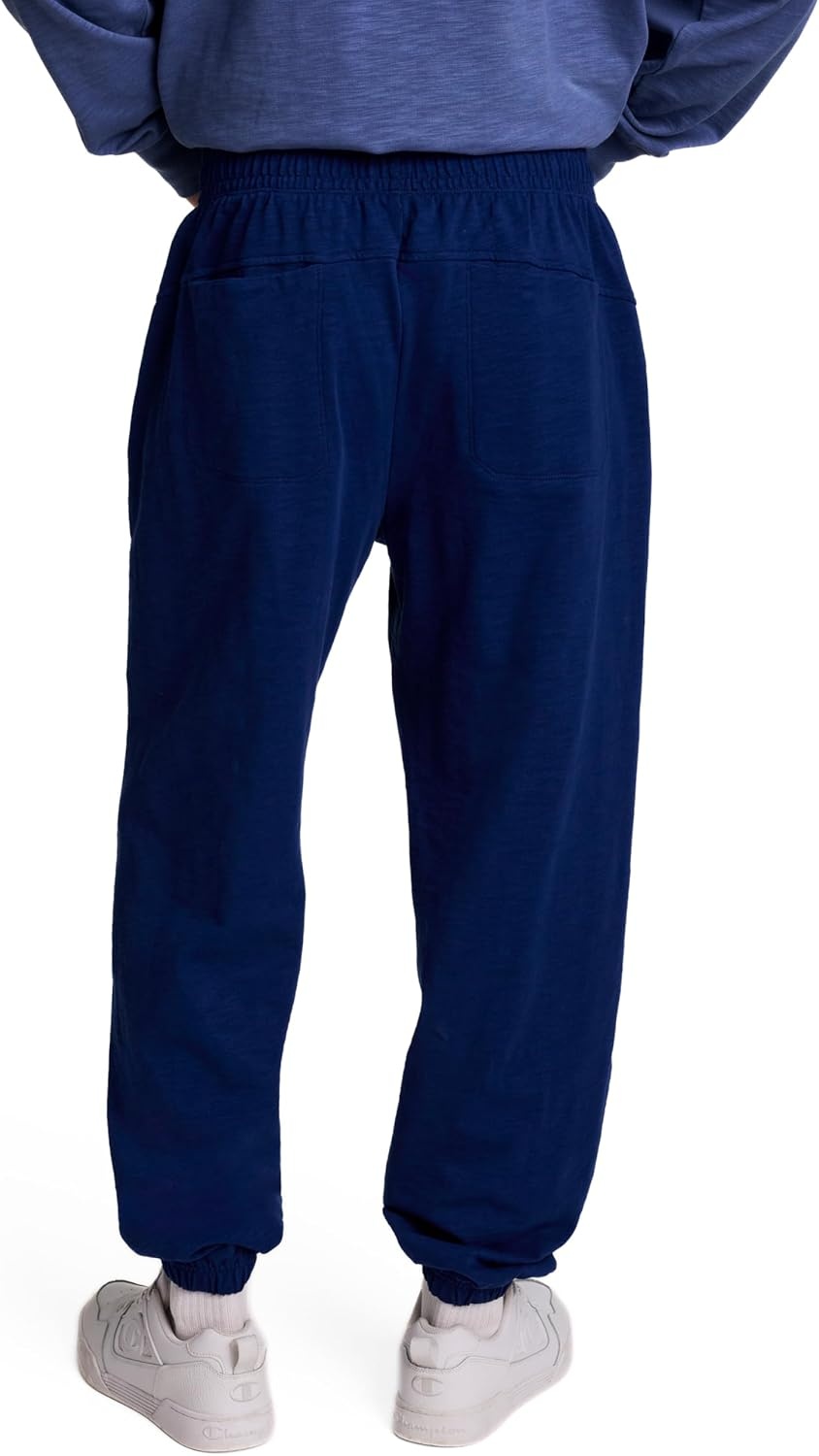 image:imageChampion Mens Modern Retro 100 Washed Cotton Pants Loose FitBlue Depths