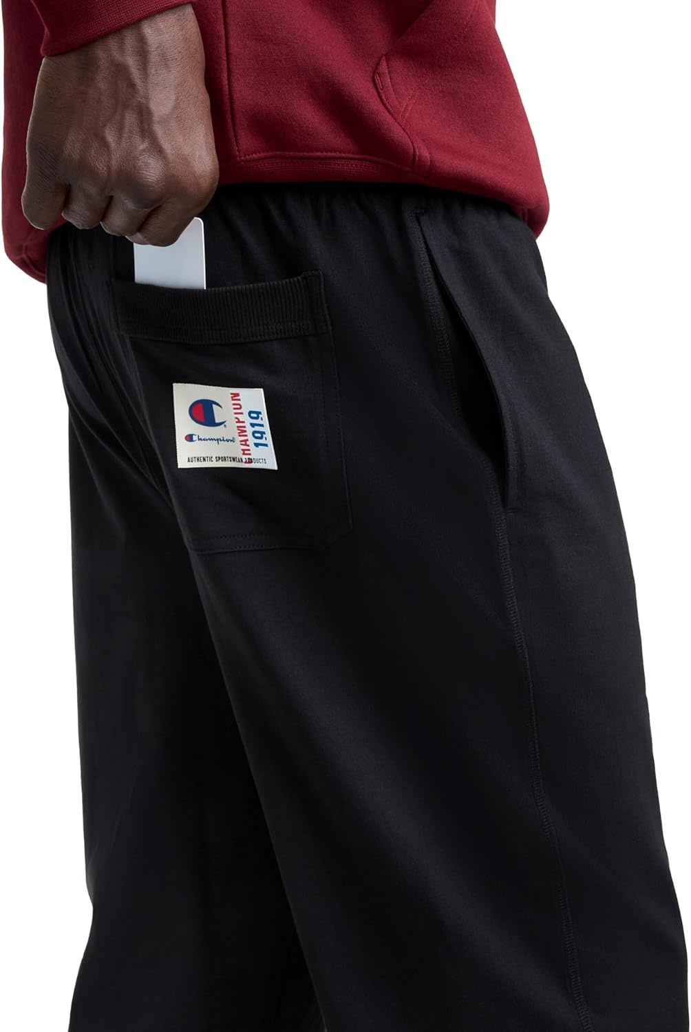 image:imageChampion Mens OpenBottom Lounge Pants Standard Fit Lightweight 100 Cotton Available in Regular and Big amp TallBlack