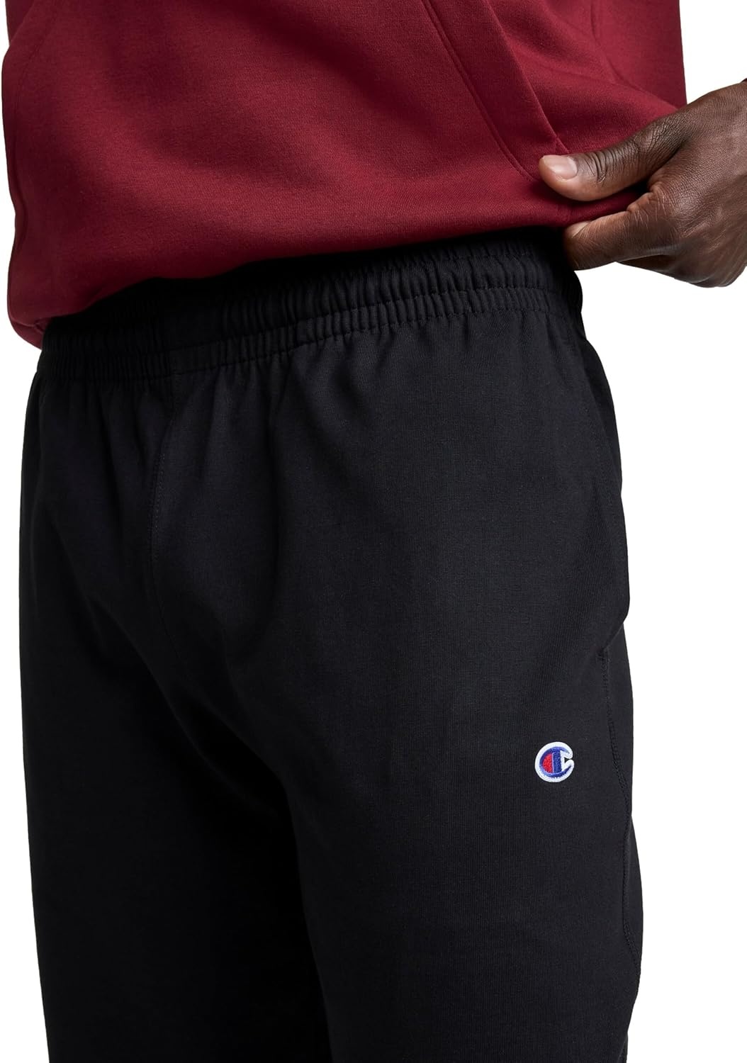 image:imageChampion Mens OpenBottom Lounge Pants Standard Fit Lightweight 100 Cotton Available in Regular and Big amp TallBlack