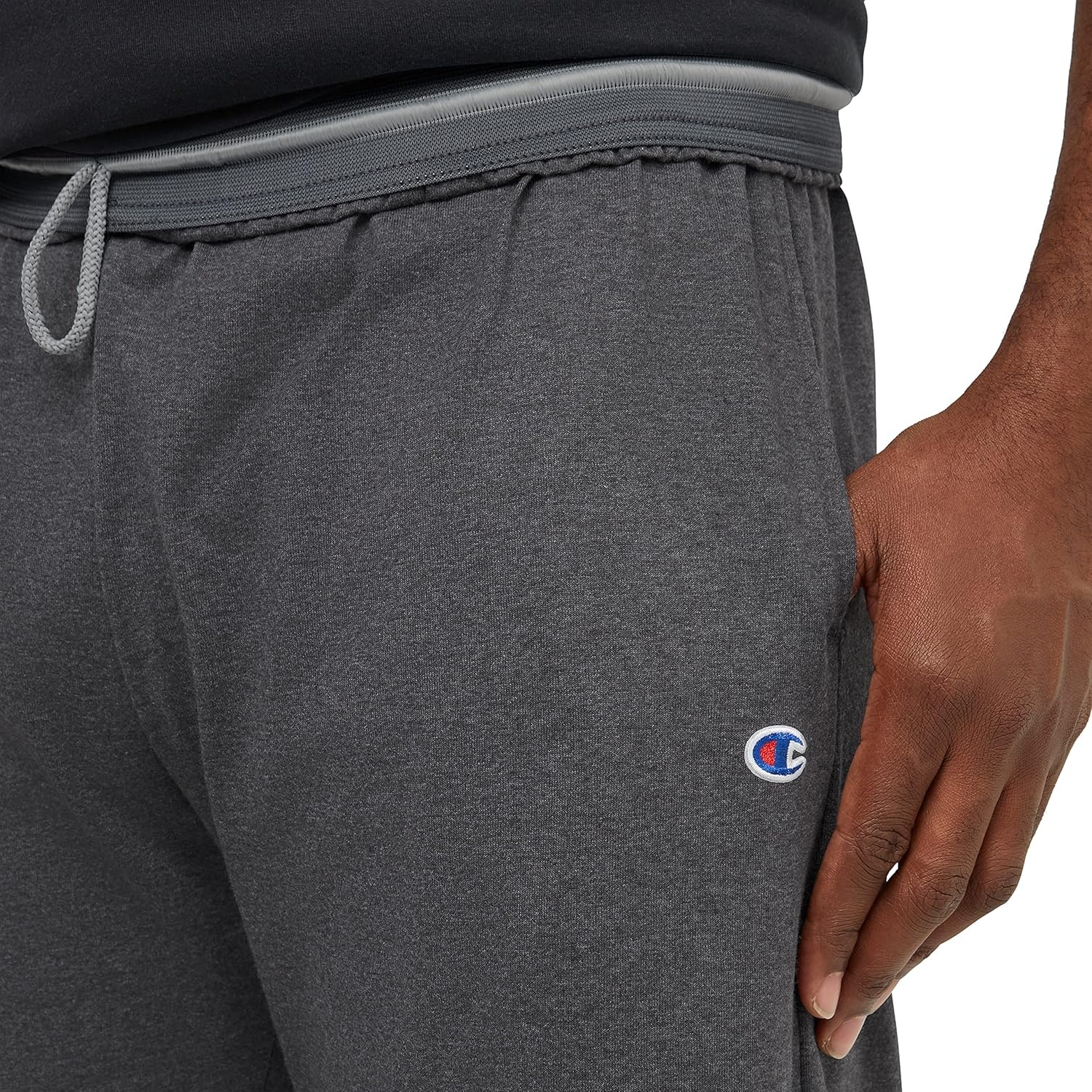 image:imageChampion Mens OpenBottom Lounge Pants Standard Fit Lightweight 100 Cotton Available in Regular and Big amp TallGranite Gray Heather