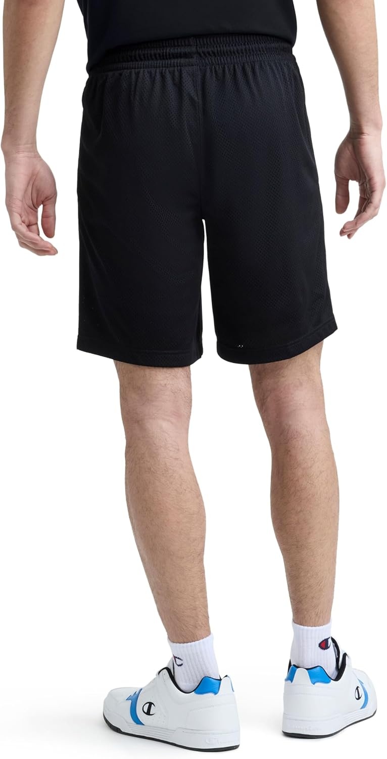 image:imageChampion Mens Performance 9 Mesh Shorts Standard Fit Lightweight Available in Regular and Big amp TallBlack C Logo