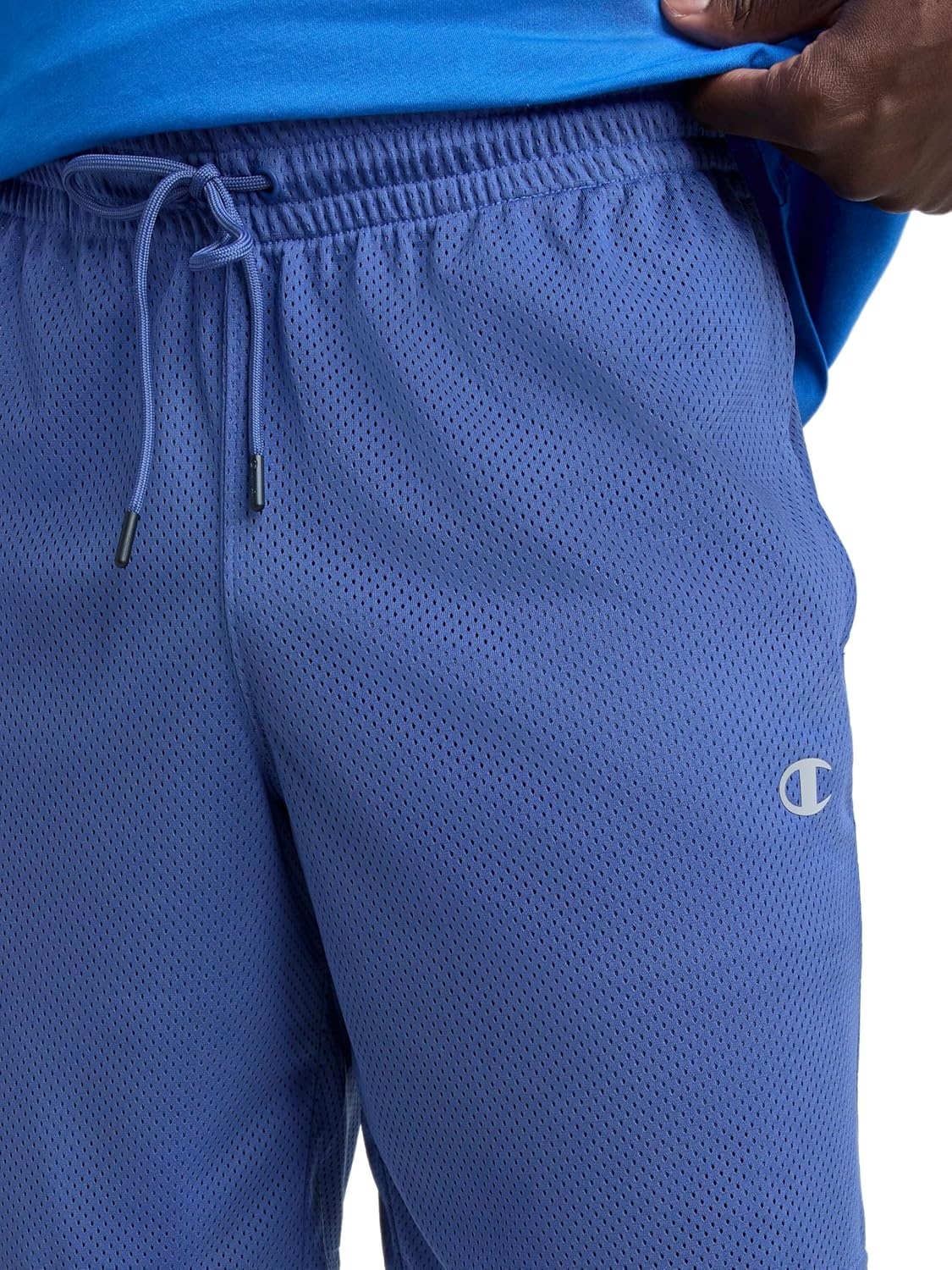 image:imageChampion Mens Performance 9 Mesh Shorts Standard Fit Lightweight Available in Regular and Big amp TallCoastal Fjord C Logo