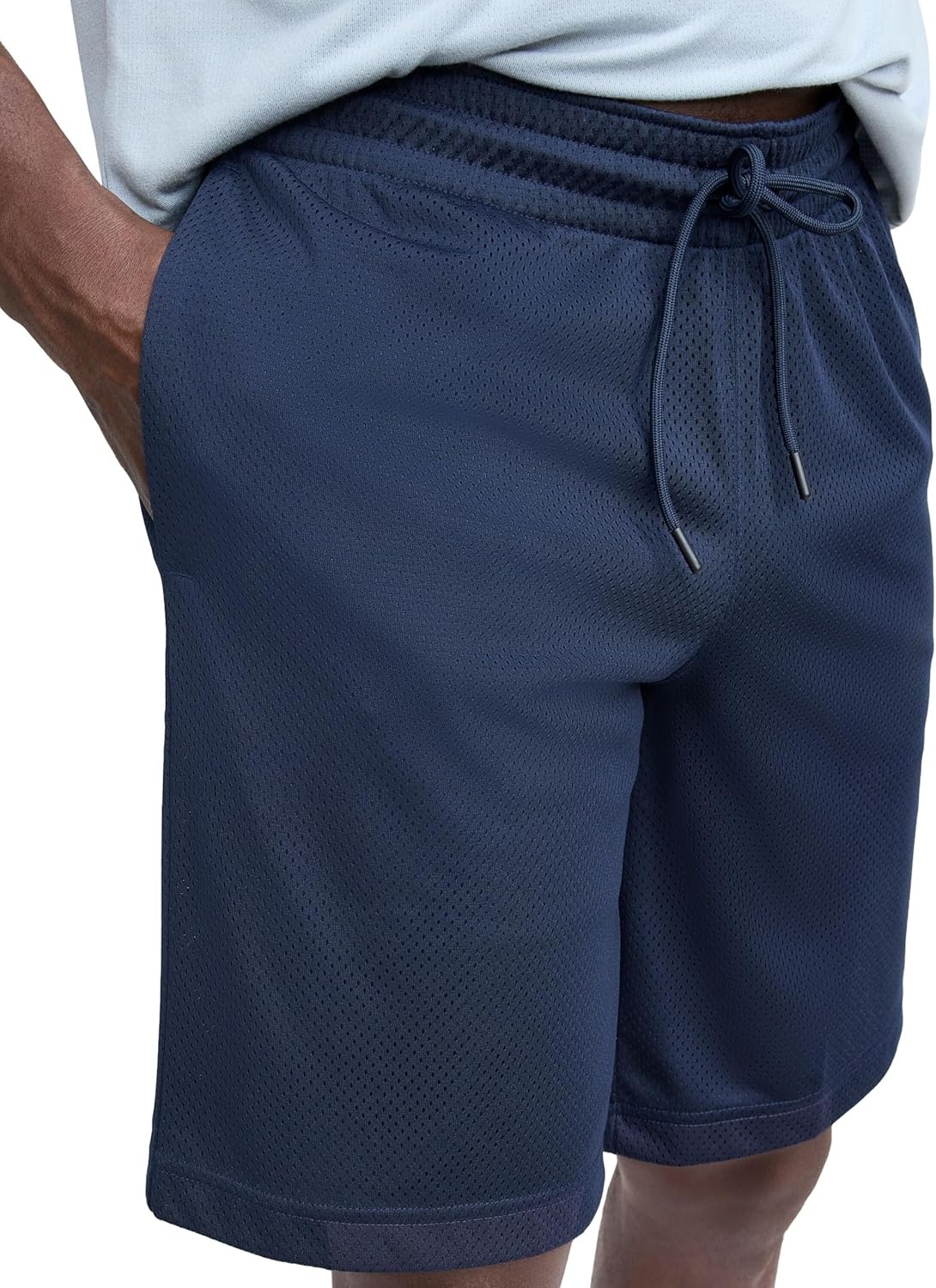 image:imageChampion Mens Performance 9 Mesh Shorts Standard Fit Lightweight Available in Regular and Big amp TallDeep Navy C Logo