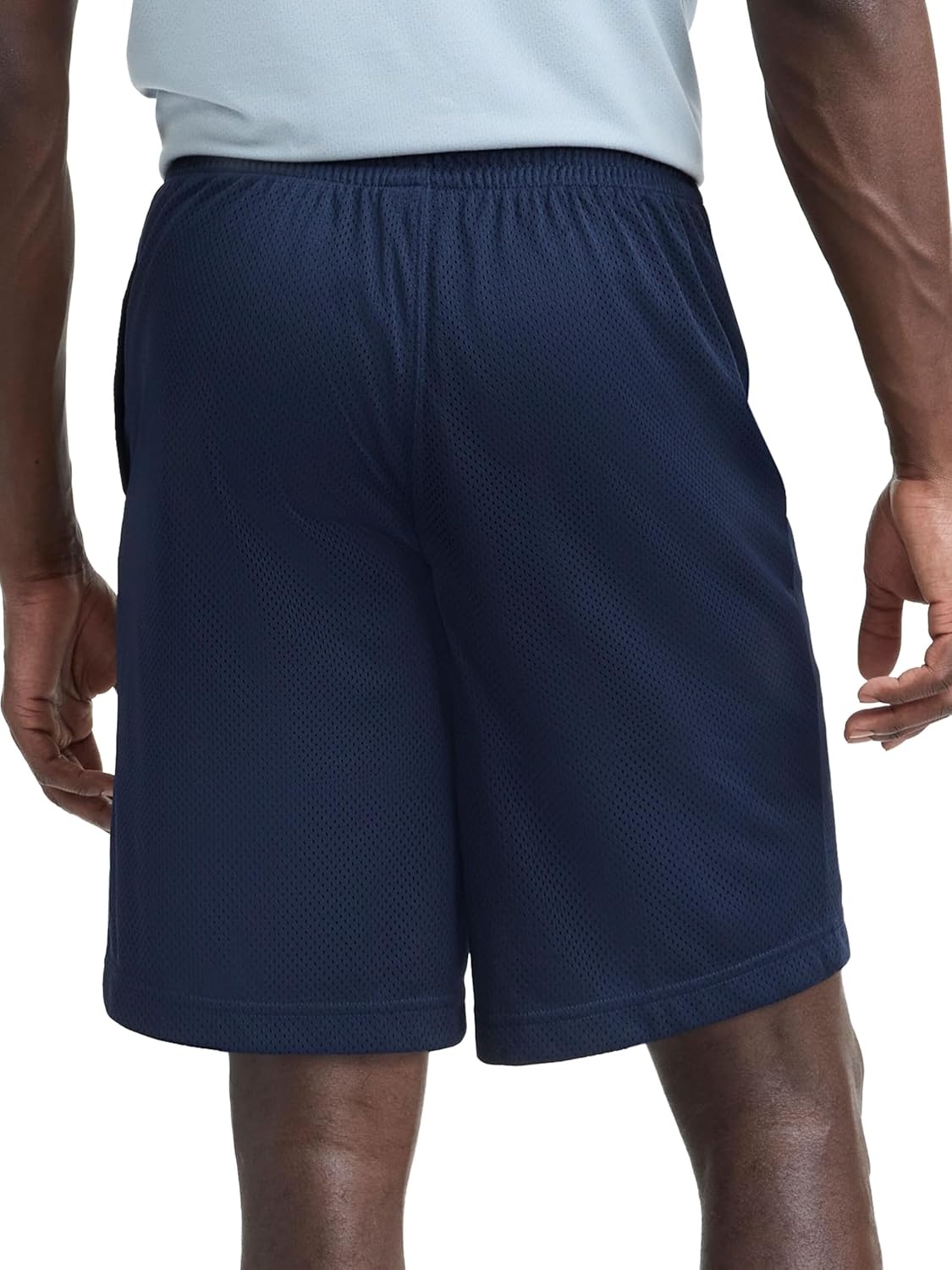 image:imageChampion Mens Performance 9 Mesh Shorts Standard Fit Lightweight Available in Regular and Big amp TallDeep Navy C Logo