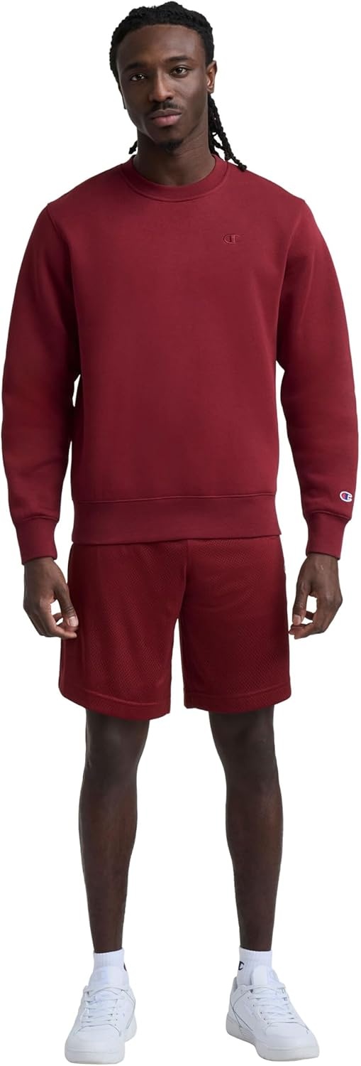 image:imageChampion Mens Performance 9 Mesh Shorts Standard Fit Lightweight Available in Regular and Big amp TallPomegranate C Logo