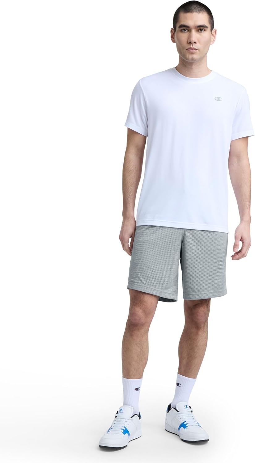 image:imageChampion Mens Performance 9 Mesh Shorts Standard Fit Lightweight Available in Regular and Big amp TallQuarry C Logo