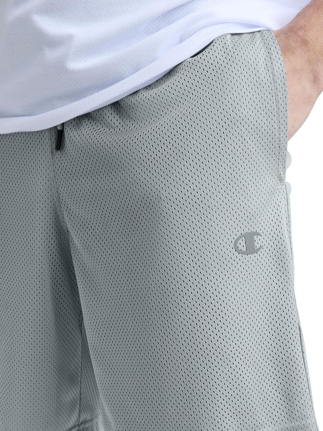 image:imageChampion Mens Performance 9 Mesh Shorts Standard Fit Lightweight Available in Regular and Big amp TallQuarry C Logo