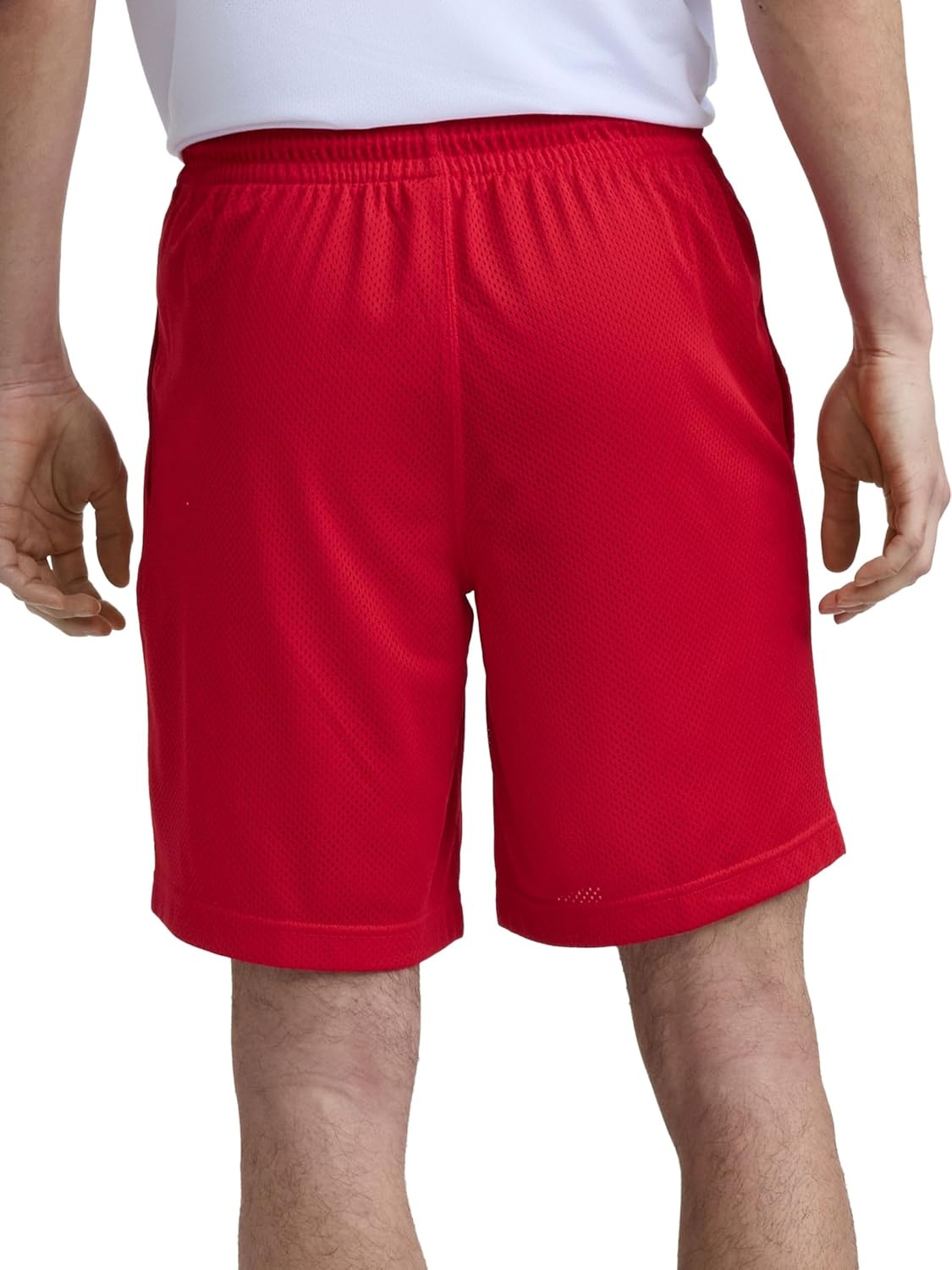image:imageChampion Mens Performance 9 Mesh Shorts Standard Fit Lightweight Available in Regular and Big amp TallTango Red C Logo