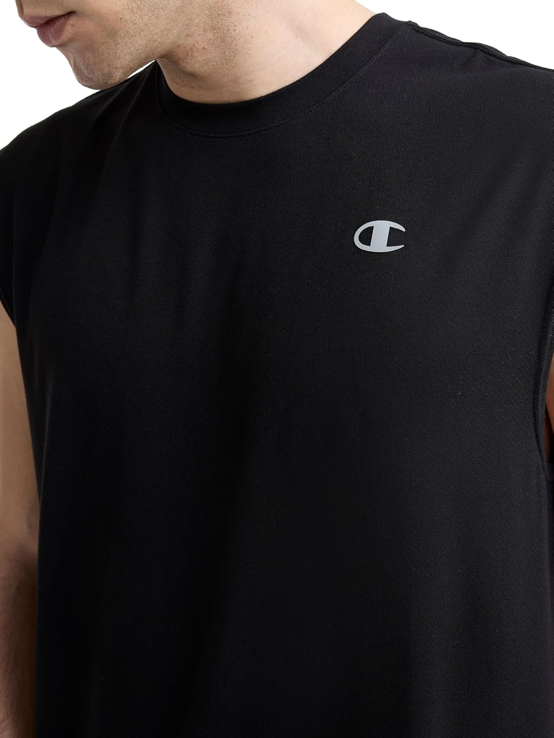 image:imageChampion Mens Performance Sport Crewneck Muscle Tee Standard Fit Lightweight BreathableBlack