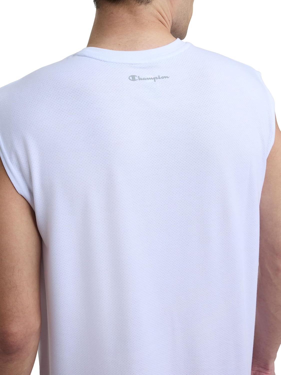 image:imageChampion Mens Performance Sport Crewneck Muscle Tee Standard Fit Lightweight BreathableBright White
