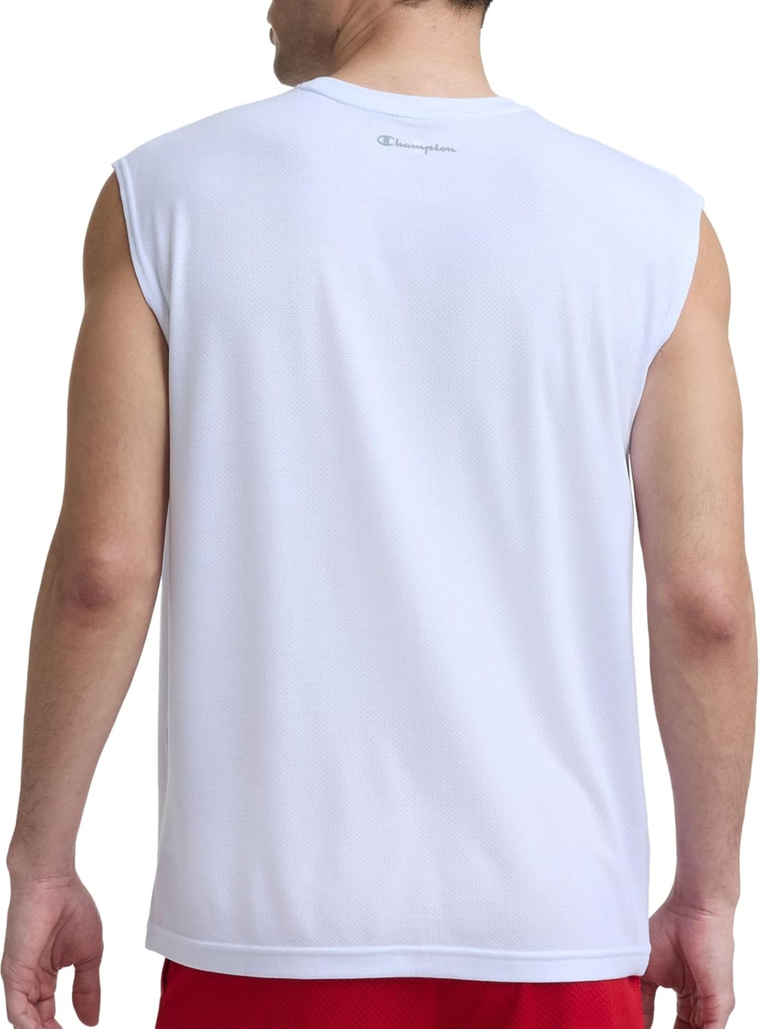 image:imageChampion Mens Performance Sport Crewneck Muscle Tee Standard Fit Lightweight BreathableBright White