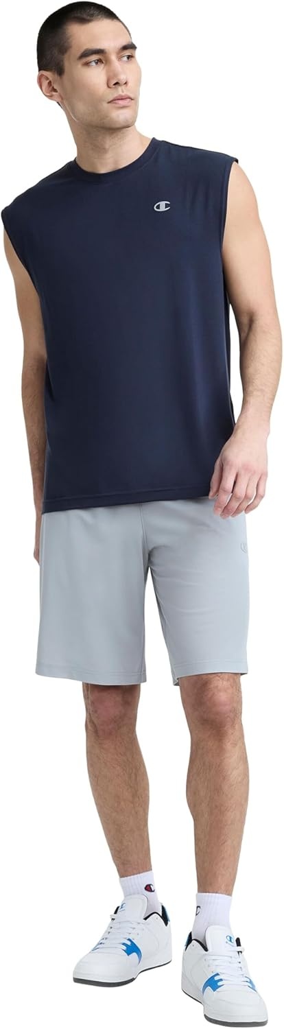 image:imageChampion Mens Performance Sport Crewneck Muscle Tee Standard Fit Lightweight BreathableDeep Navy
