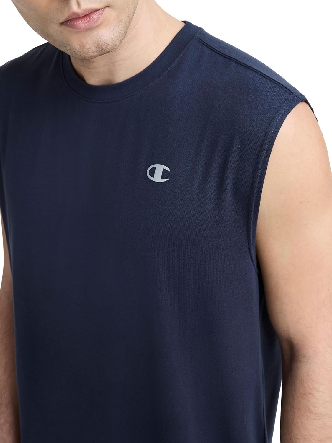 image:imageChampion Mens Performance Sport Crewneck Muscle Tee Standard Fit Lightweight BreathableDeep Navy