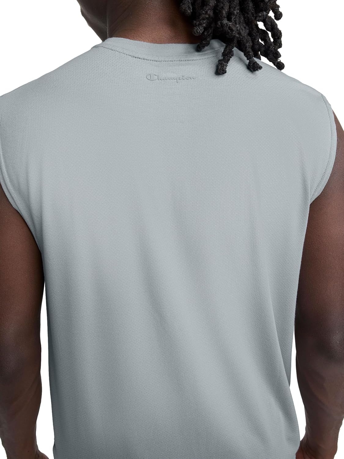 image:imageChampion Mens Performance Sport Crewneck Muscle Tee Standard Fit Lightweight BreathableQuarry