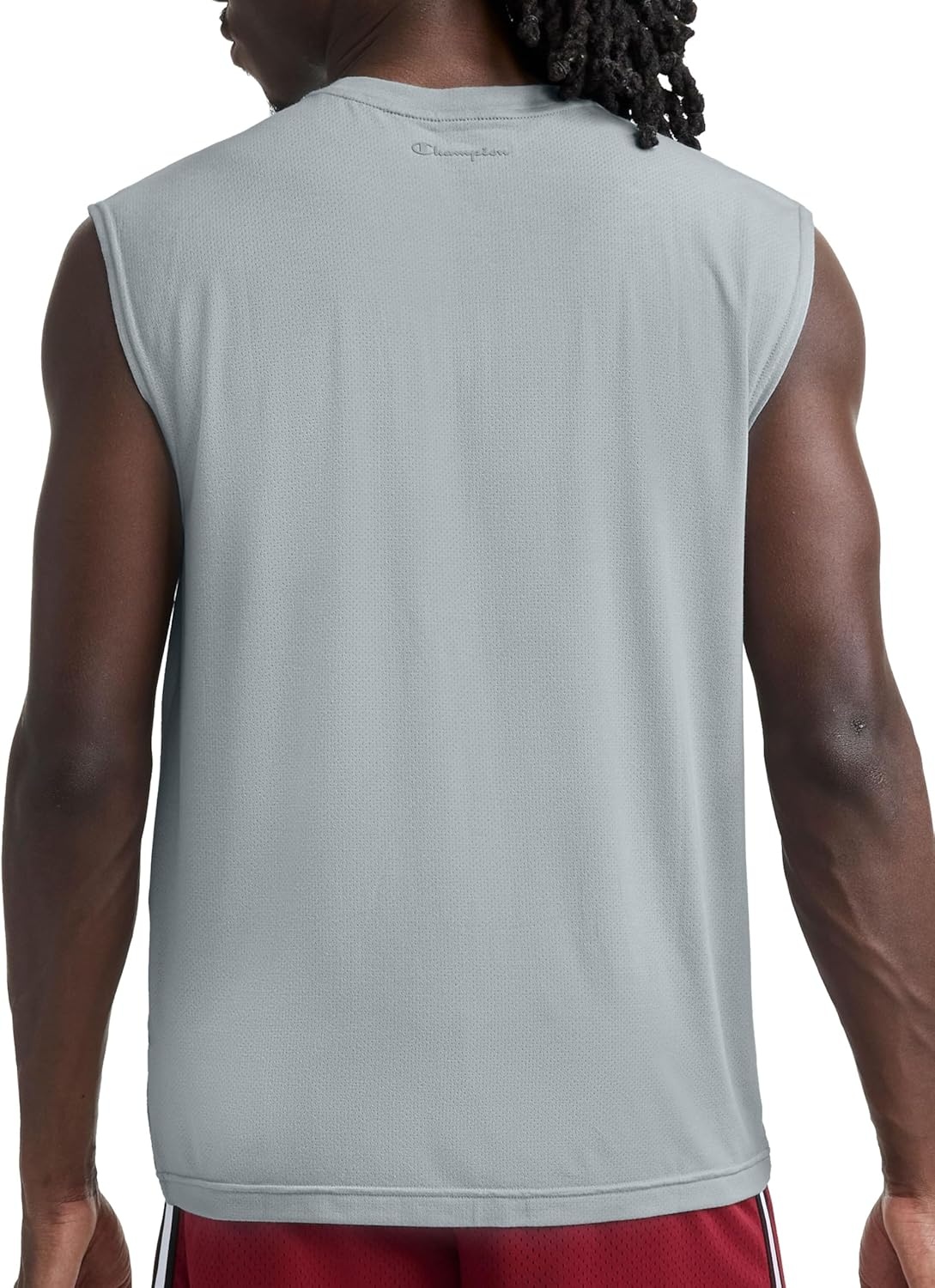 image:imageChampion Mens Performance Sport Crewneck Muscle Tee Standard Fit Lightweight BreathableQuarry