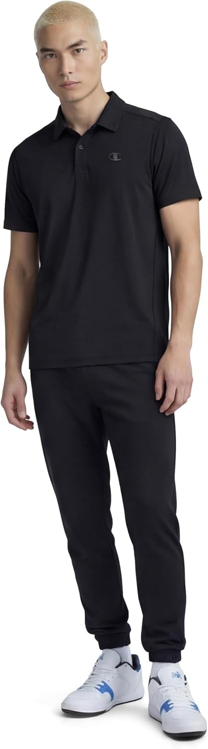 image:imageChampion Mens Performance Sport Polo Standard FitBlack C Logo