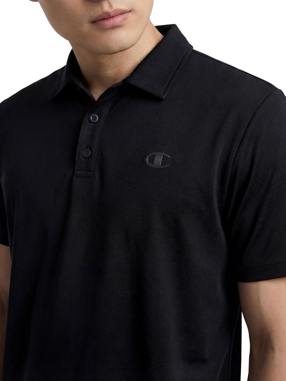 image:imageChampion Mens Performance Sport Polo Standard FitBlack C Logo
