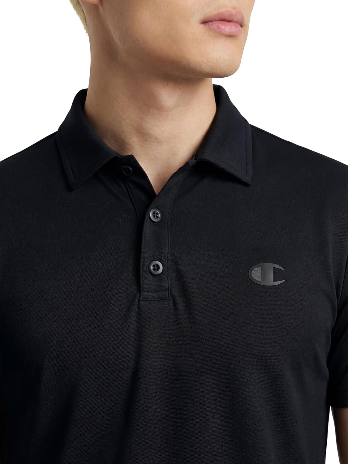 image:imageChampion Mens Performance Sport Polo Standard FitBlack C Logo