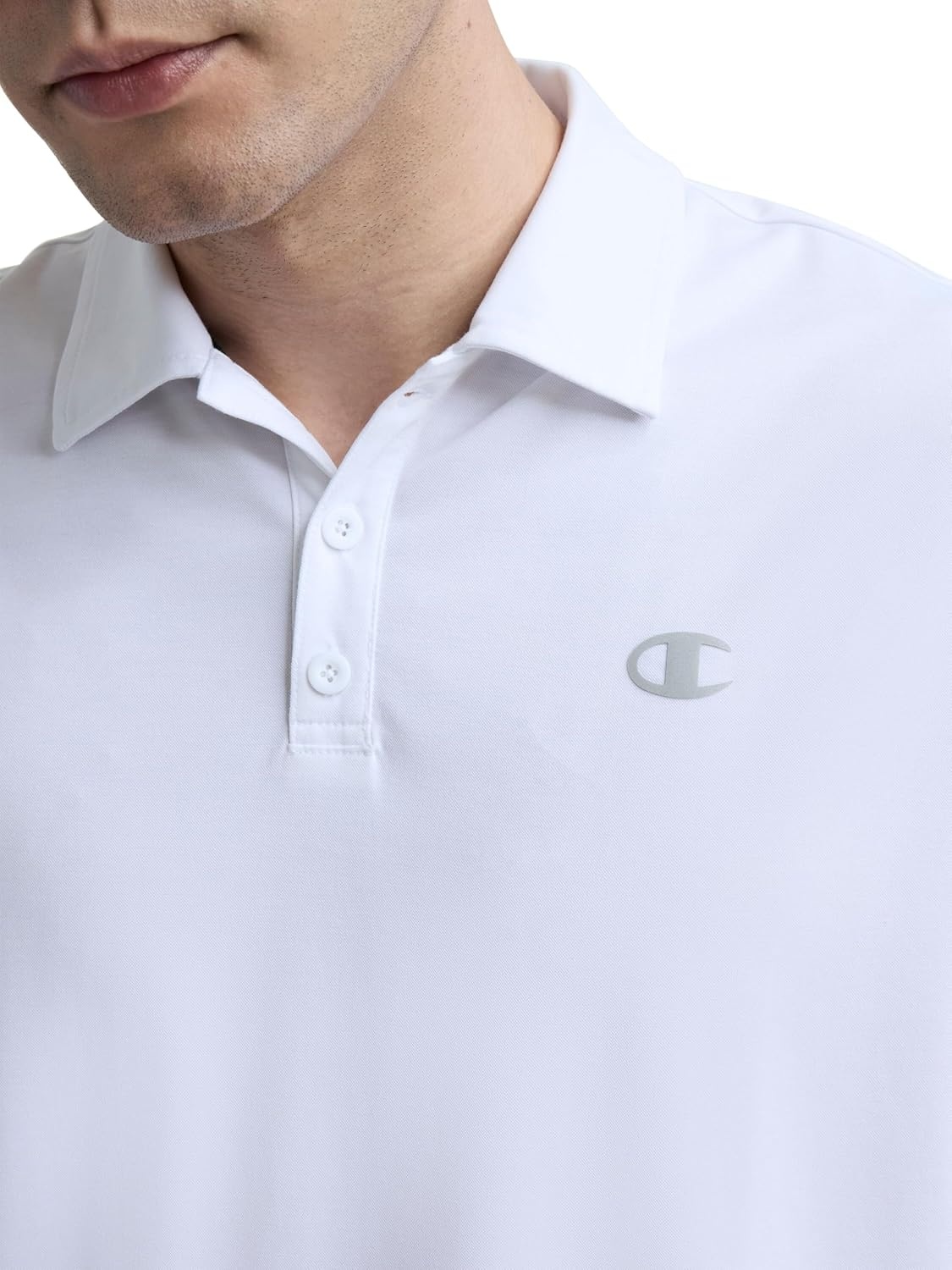 image:imageChampion Mens Performance Sport Polo Standard FitBright White C Logo