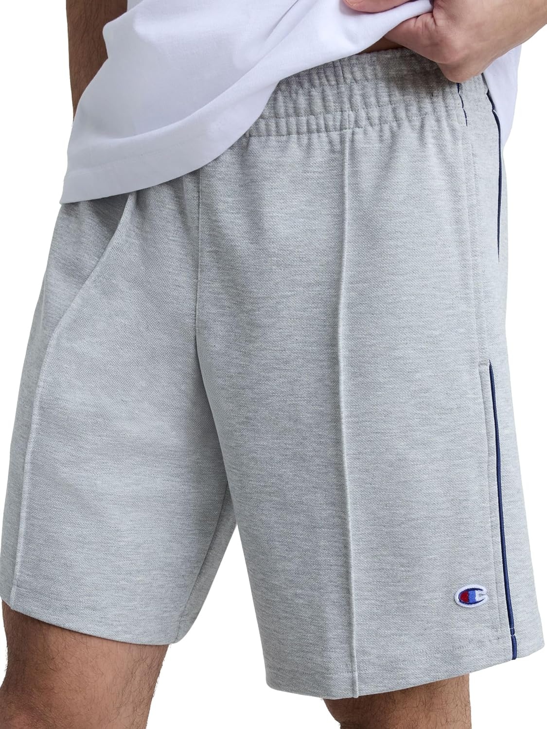 image:imageChampion Mens Pintuck 9 Short with Piping Standard FitOxford Gray Heather